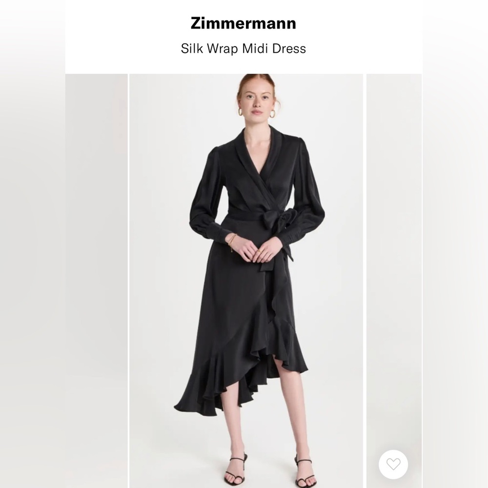 Zimmermann belted silk wrap midi dress
